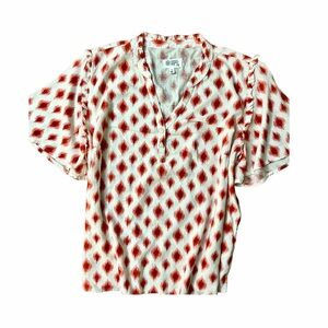 Candace Cameron Bure Ikat Print Blouse